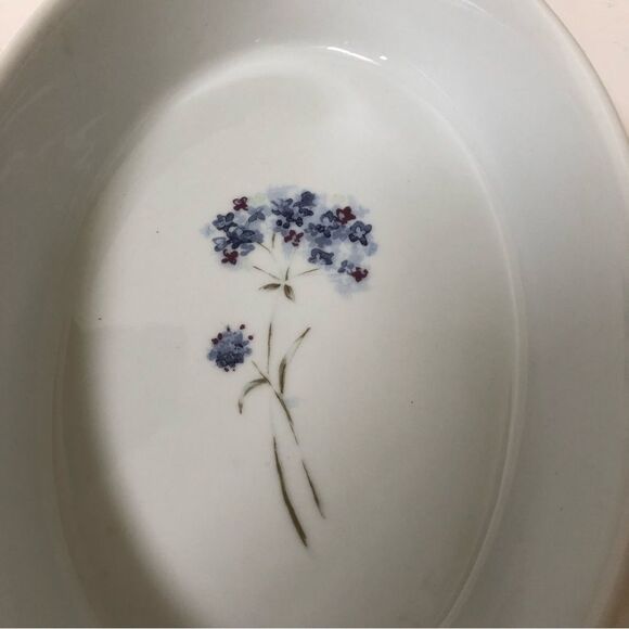 HERITAGE MINT ENCHANTED GARDEN OVAL BOWL BAKING 11"X7.5"X1.5" WHITE/FLORAL - Picture 5 of 11
